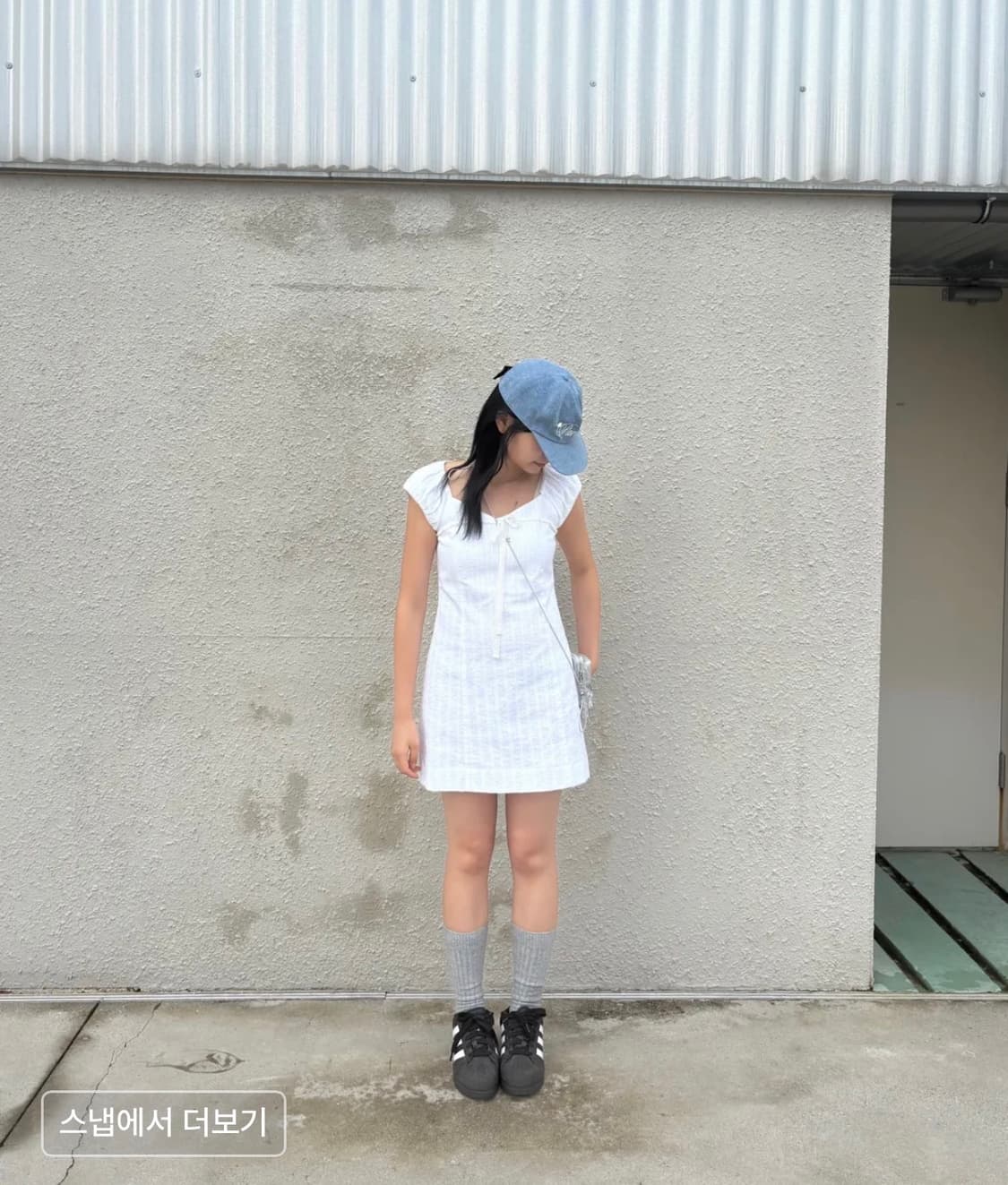기준 pure lace mini dress off-white 상품이미지4