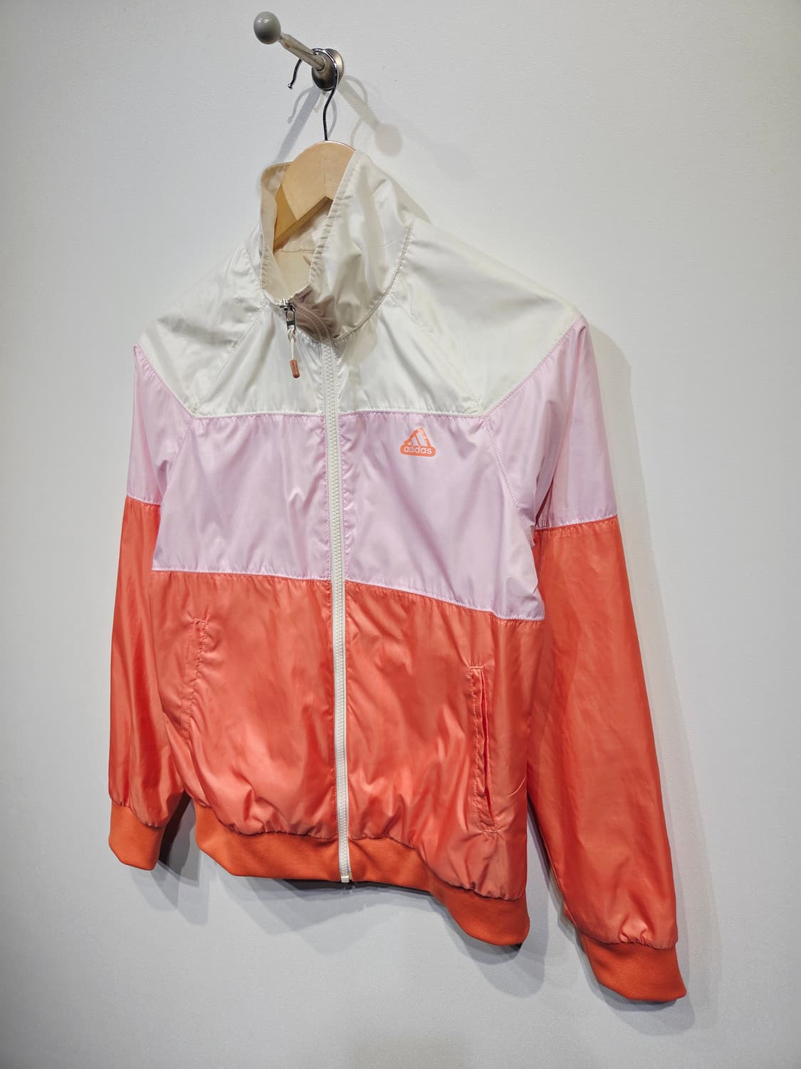 아디다스 컬러블록 바람막이 핑크 오렌지_90 상품이미지5