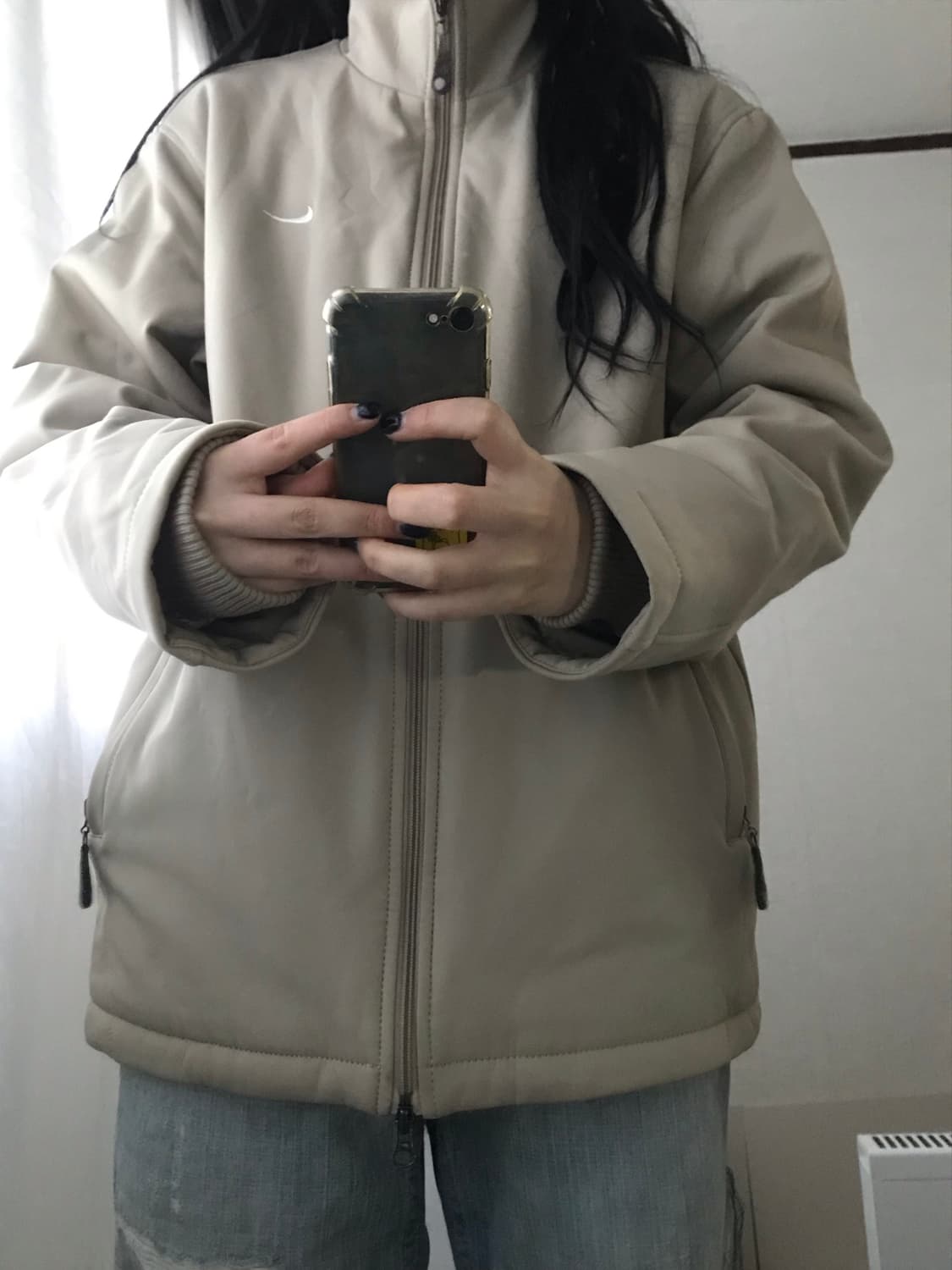 나이키 베이지 투웨이 패딩 상품이미지6