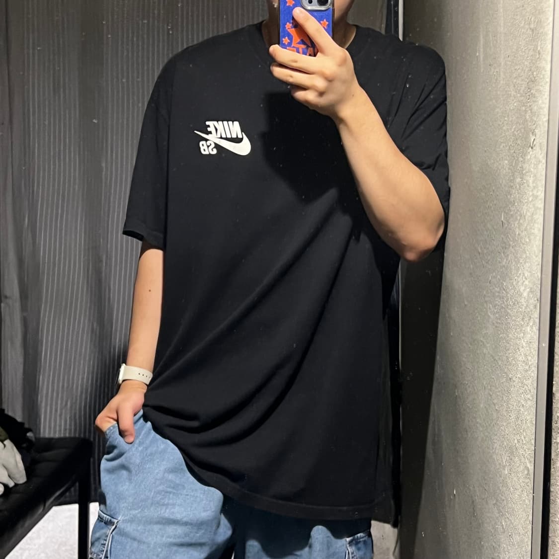 나이키 SB 블랙 화이트 로고프린팅 심플 루즈핏 반팔 티셔츠 XL 상품이미지2