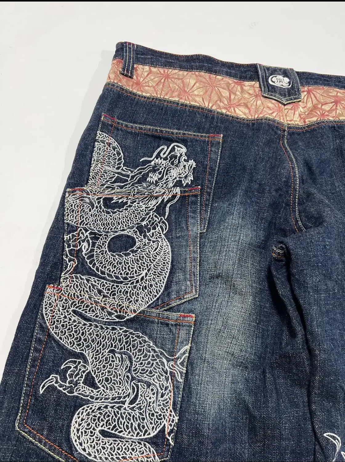 INFINIT 인피니티 용자수 오리엔탈 하프 데님팬츠 상품이미지3