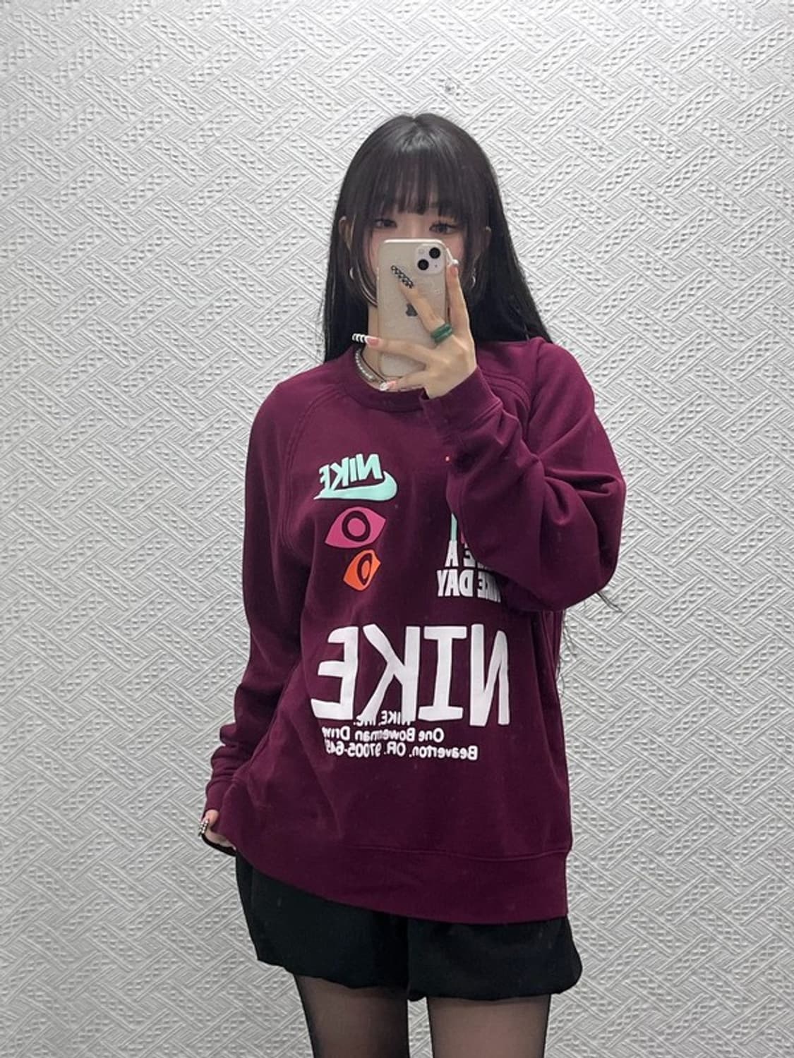 나이키 HBR 올드스쿨 키치 그래픽 로고 맨투맨 XL C10639 상품이미지1