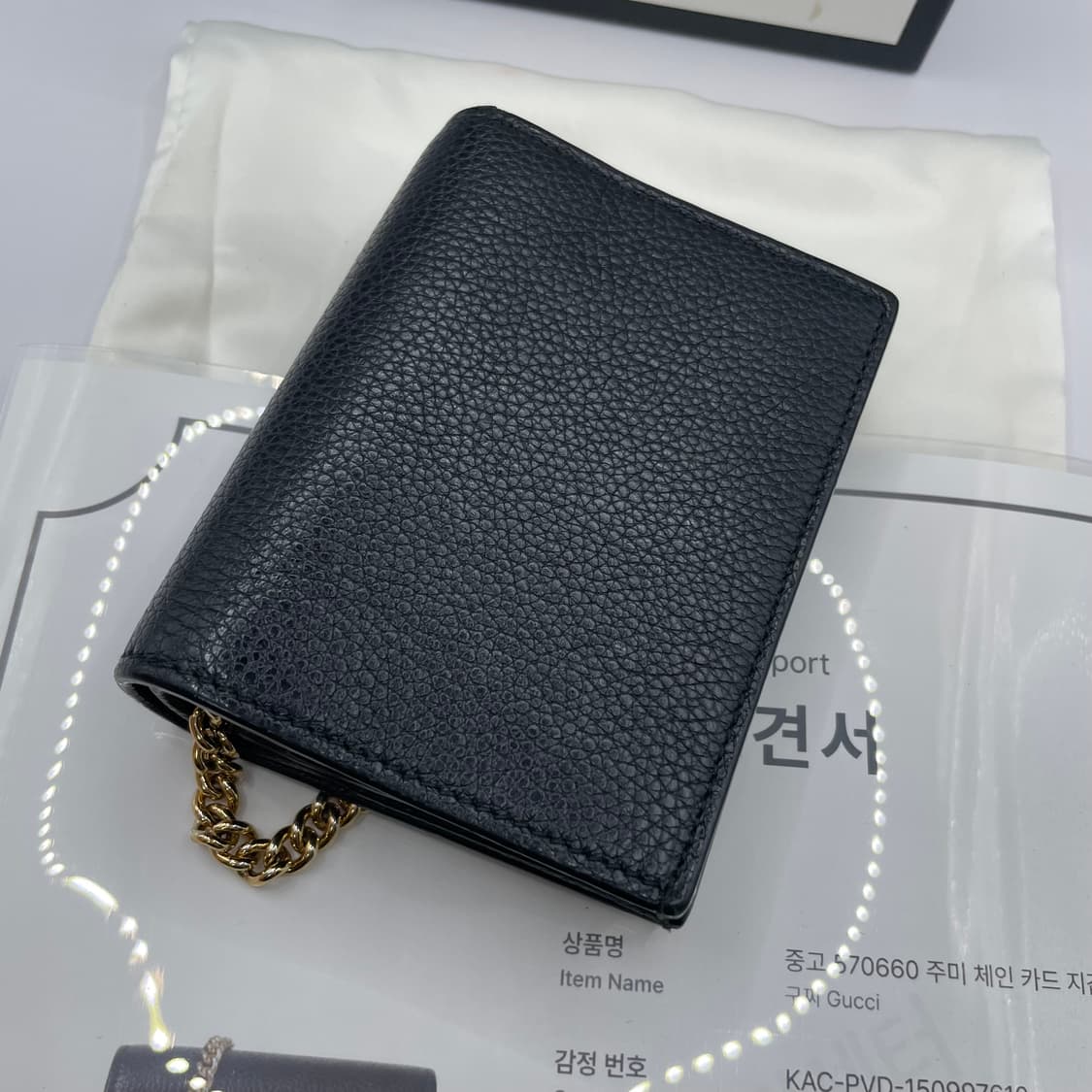 구찌 주미 레더 체인 카드지갑 상품이미지5