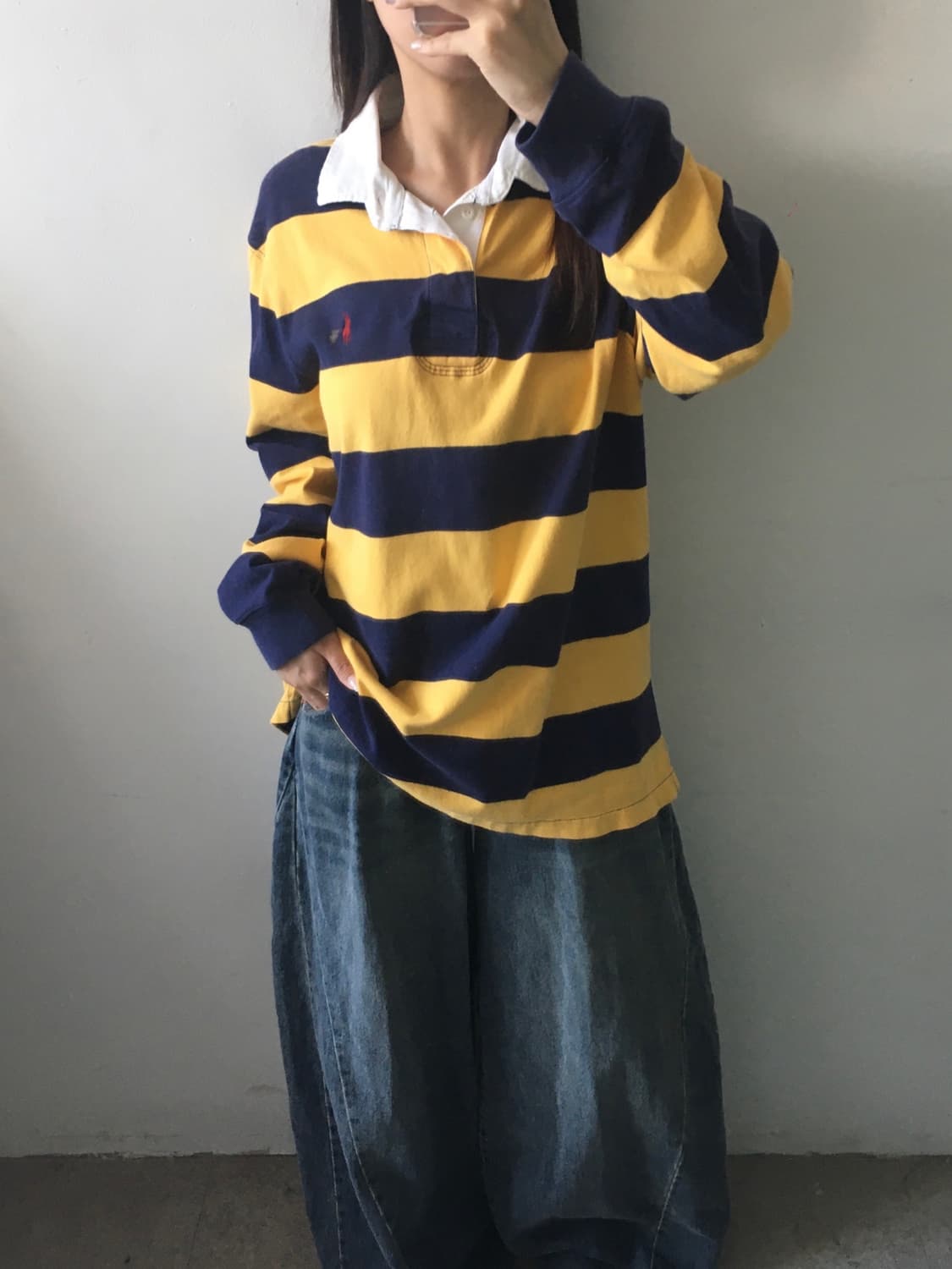 폴로 랄프로렌 스트라이프 카라 롱슬리브 상품이미지2