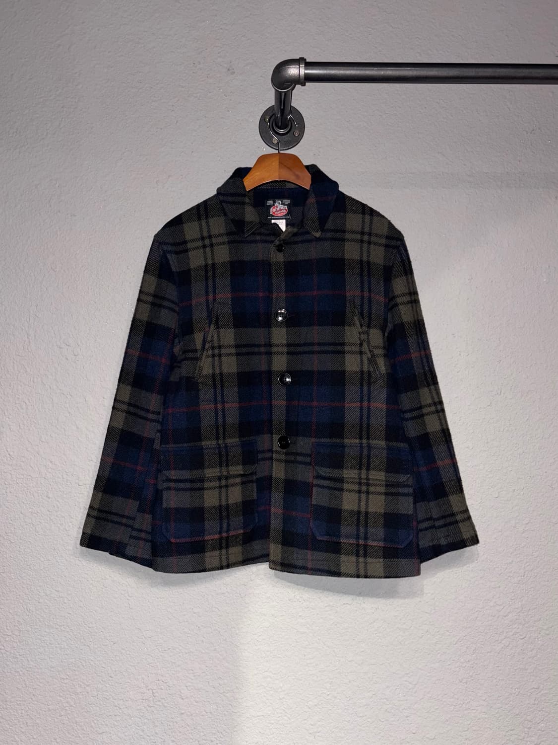 JohnsonWoolenMill 체크 모직 자켓 상품이미지1