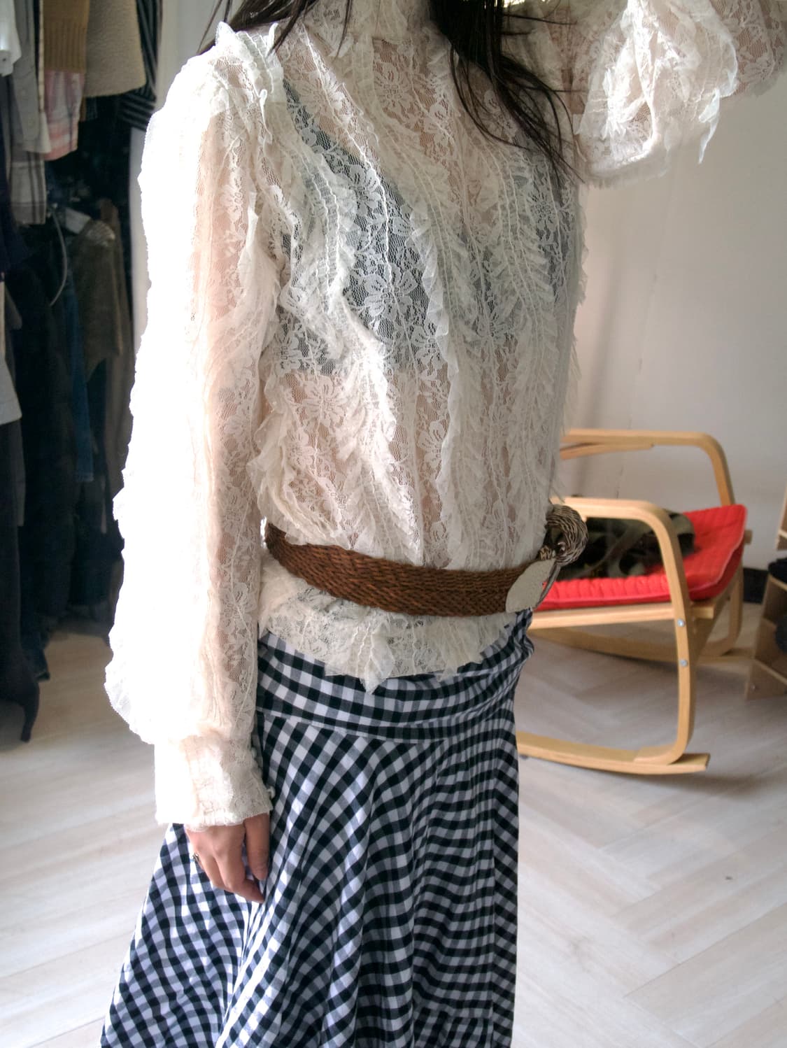 lace jacquard shirts 상품이미지1