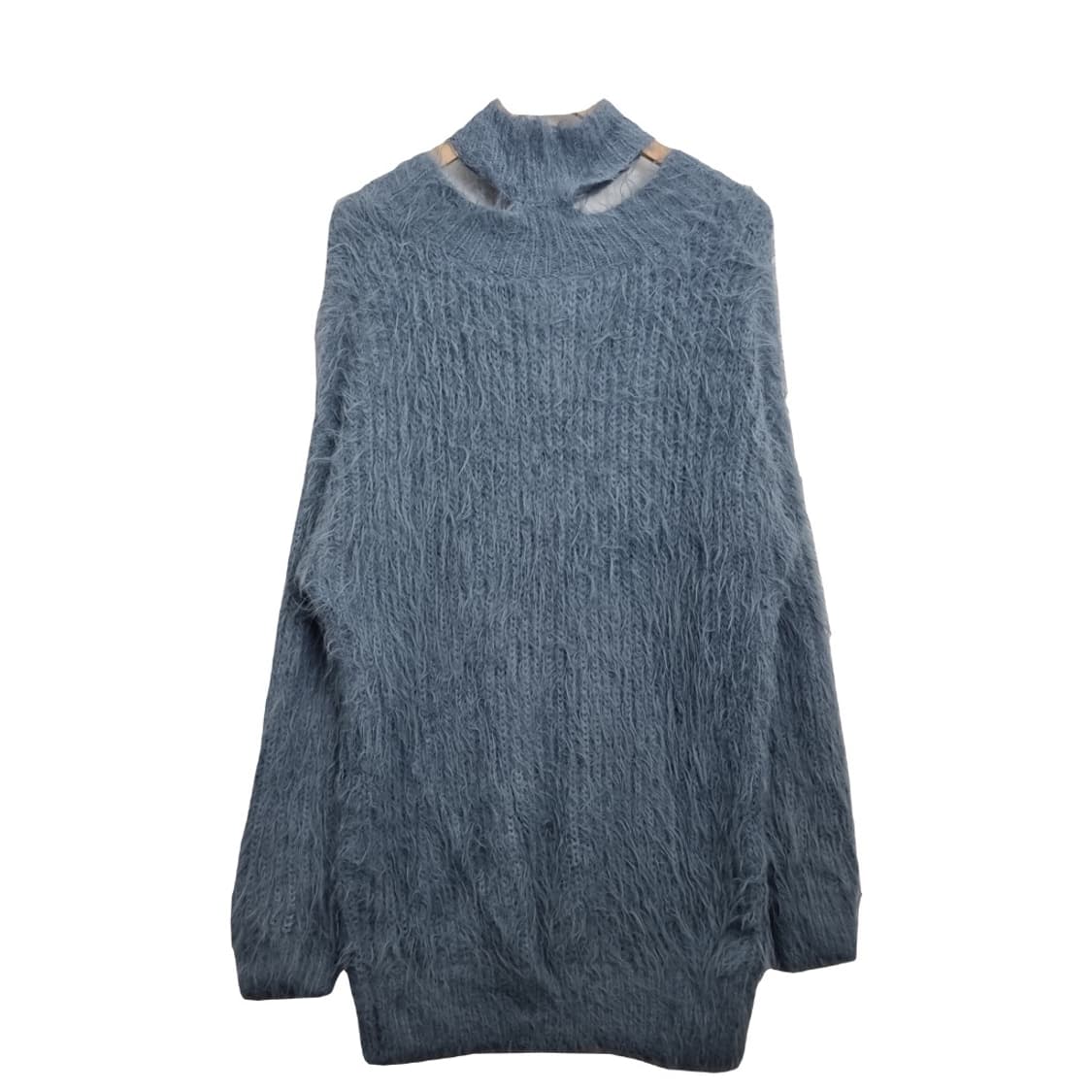 JPN 빈티지 블루 하이넥 루즈핏 니트 상품이미지2