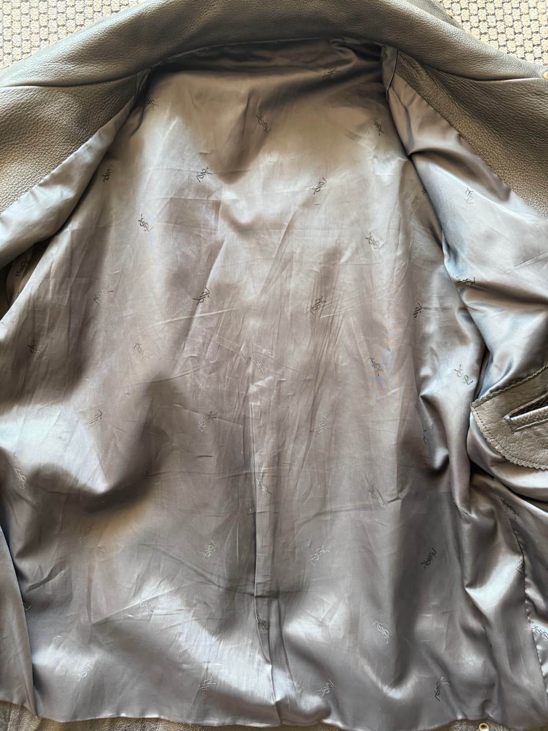 90s 생로랑 레더자켓 상품이미지5