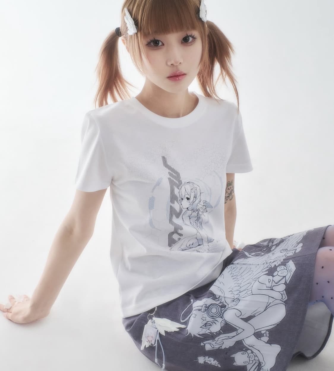 미유키 소녀 반팔 kiel wing t-shirt  상품이미지1