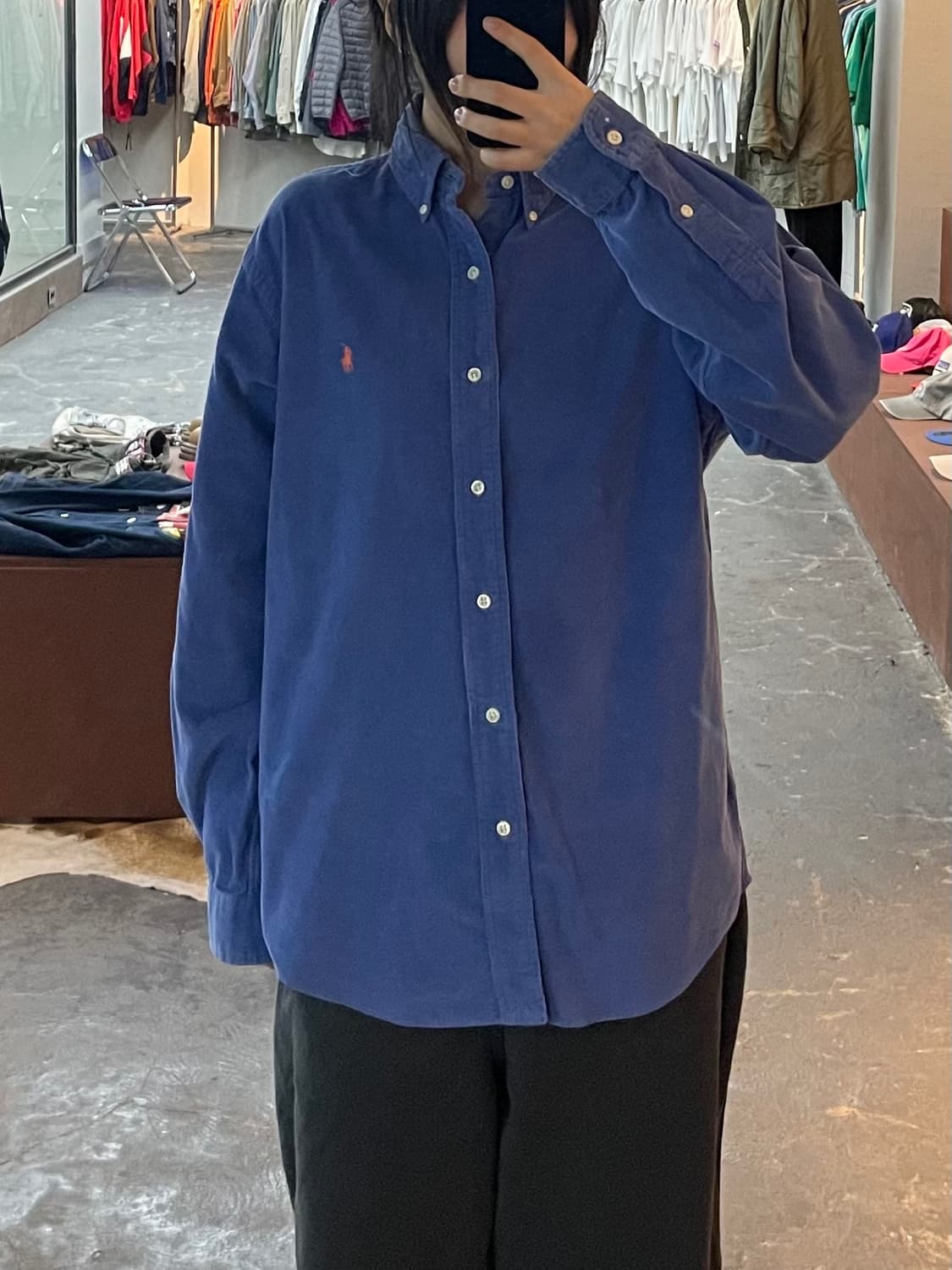 폴로 랄프로렌 코듀로이 블루 셔츠 H2070 상품이미지1