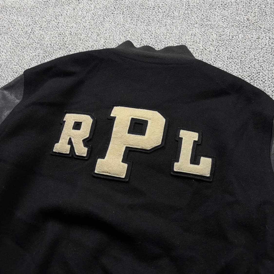 폴로 스포츠 00s RPL로고 카우 하이드 모직 바시티 자켓 상품이미지2