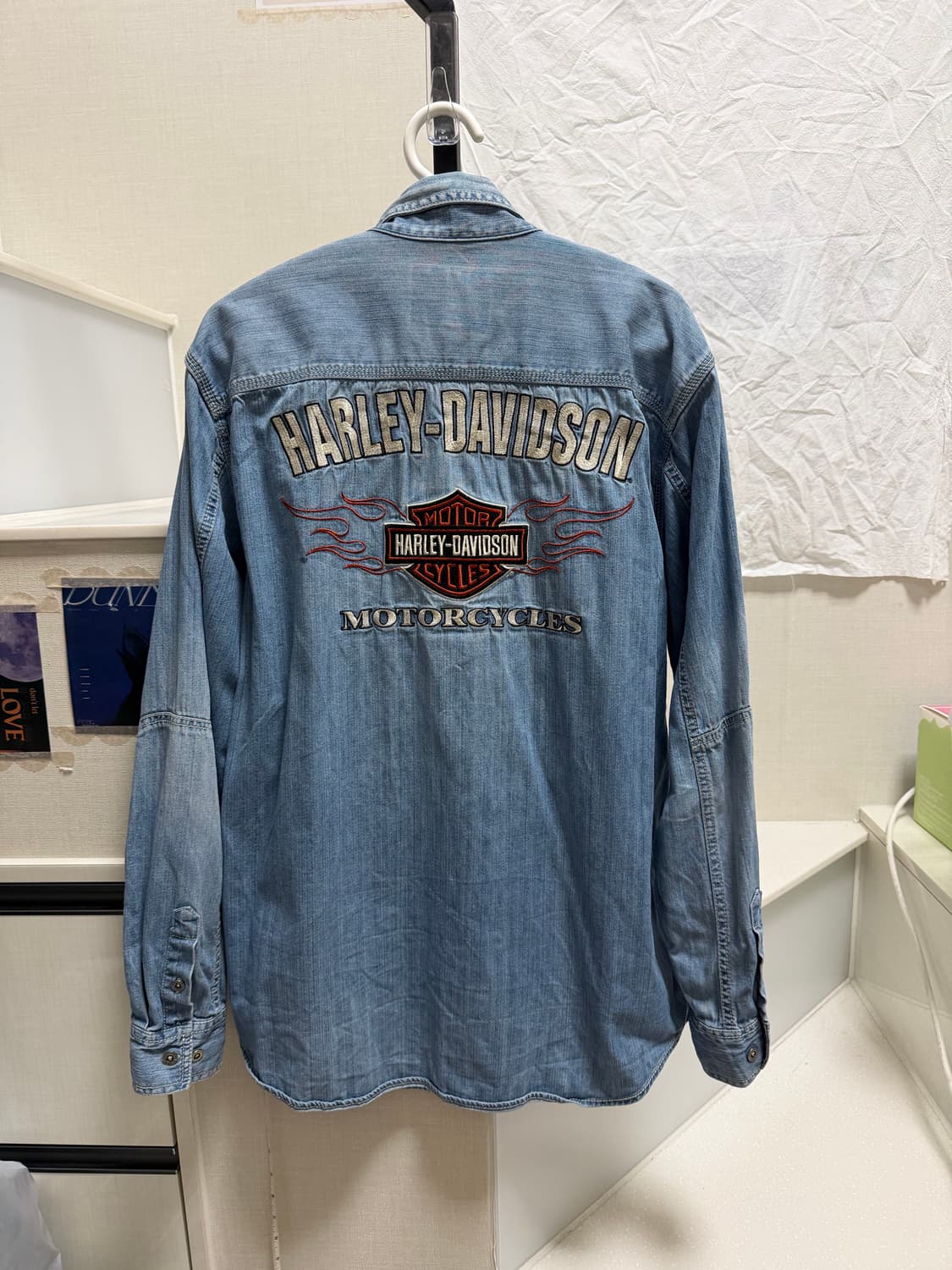 할리데이비슨 중청 패치 데님 셔츠 상품이미지4