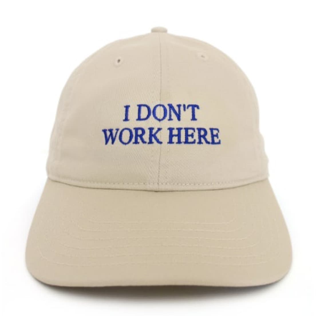 IDEA 아이디어 I don’t work here 캡 모자 베이지 상품이미지3