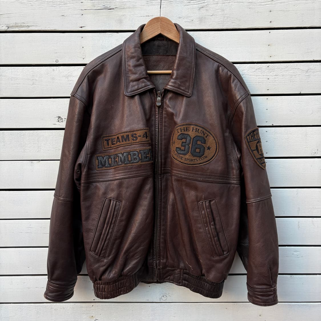 The Hunt 더헌트 레더 가죽 자켓 상품이미지1