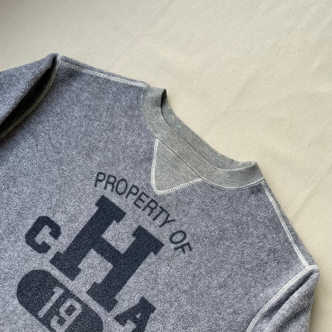 챔피온 멜란지 그레이 플리스 스웻셔츠 상품이미지2