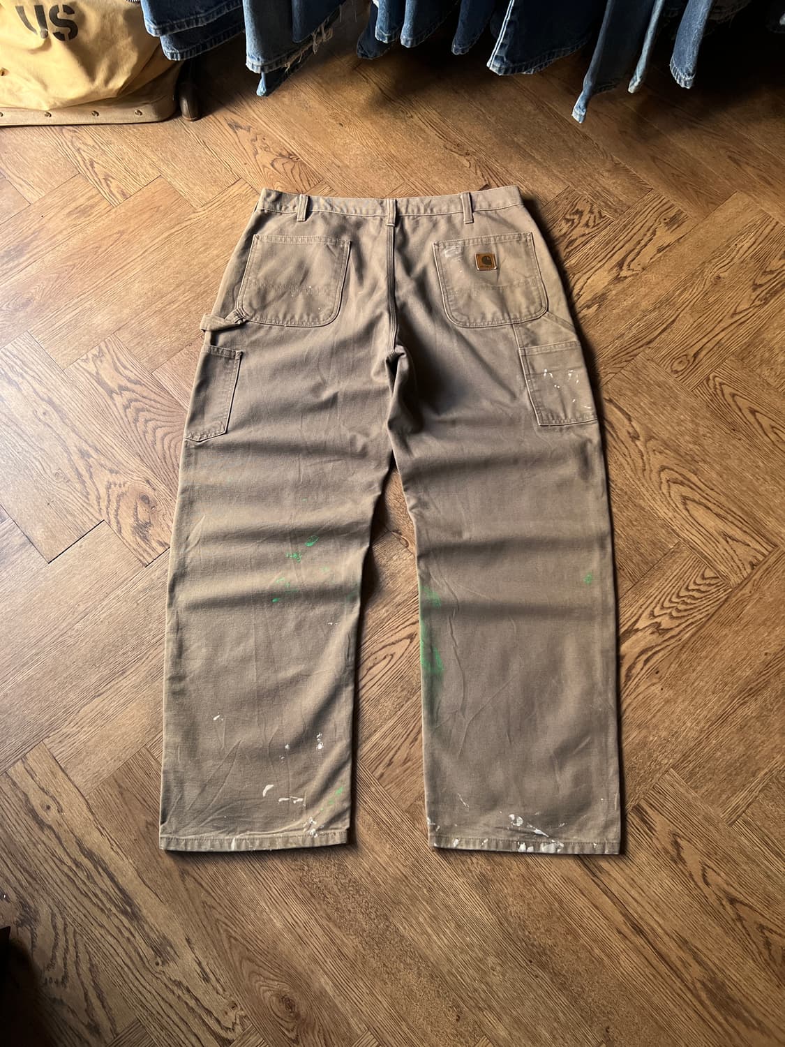 [36]칼하트 USA 빈티지 페인팅 머쉬룸 싱글니 카펜터 워크 팬츠 상품이미지8