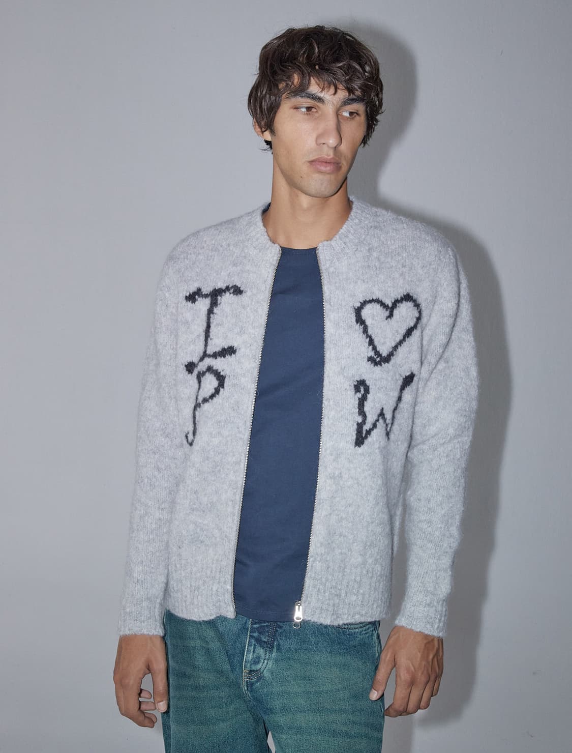 M) 팔로마울 크러쉬 니트집업 상품이미지1