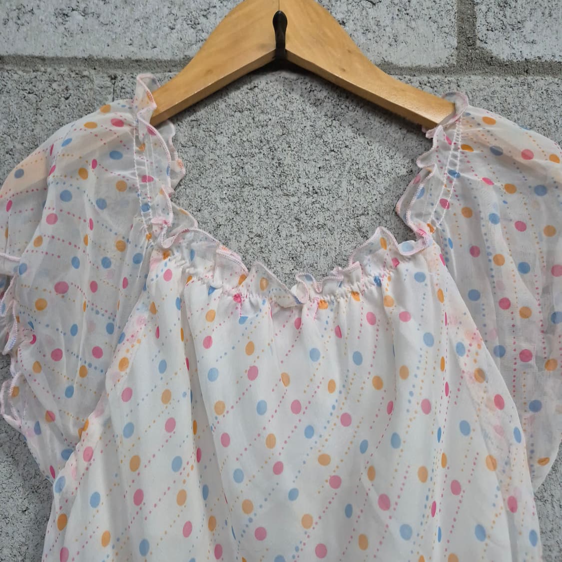 땡땡이 펌프스 블라우스 상품이미지8