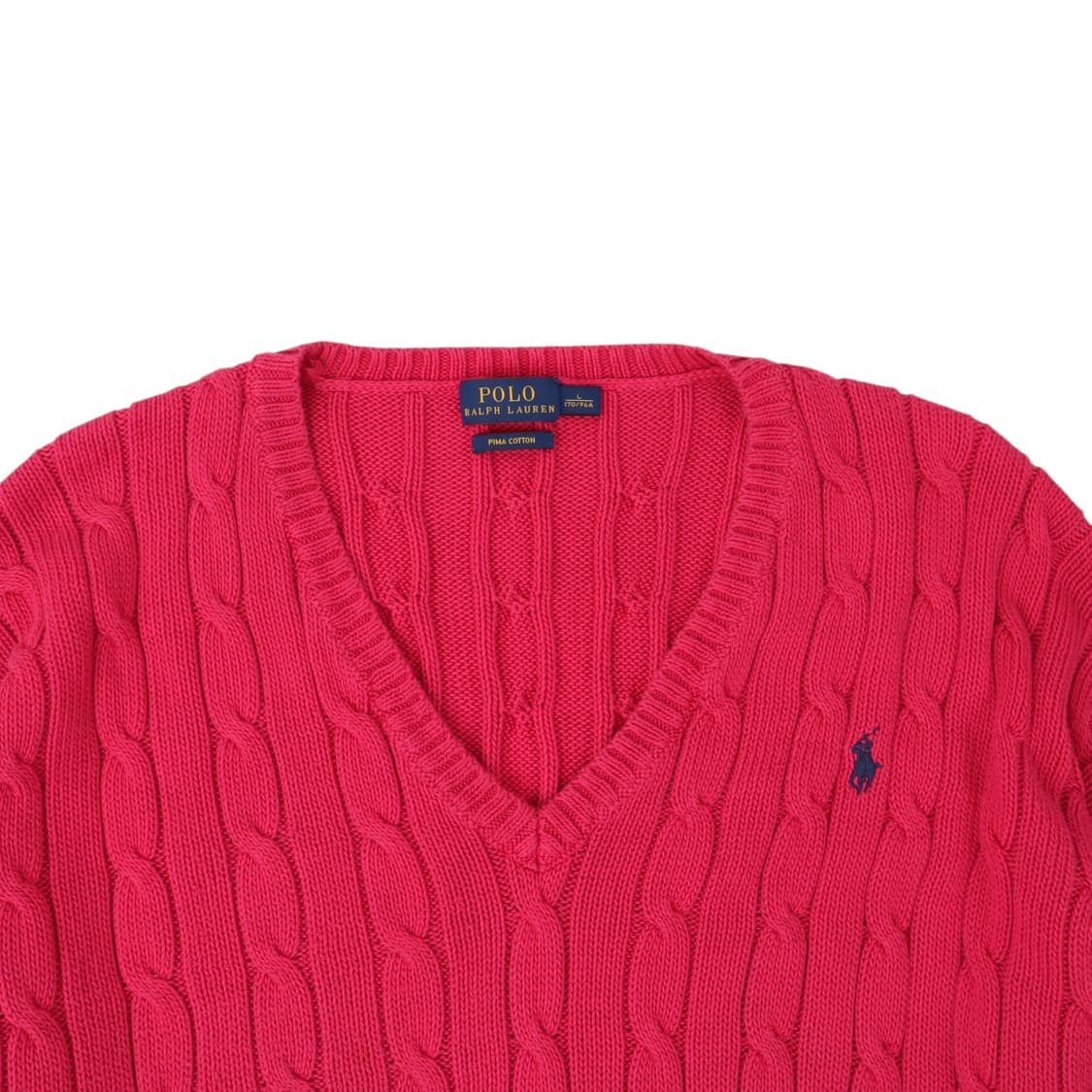 폴로 랄프로렌 핑크 케이블 오버핏 브이넥 니트 상품이미지2