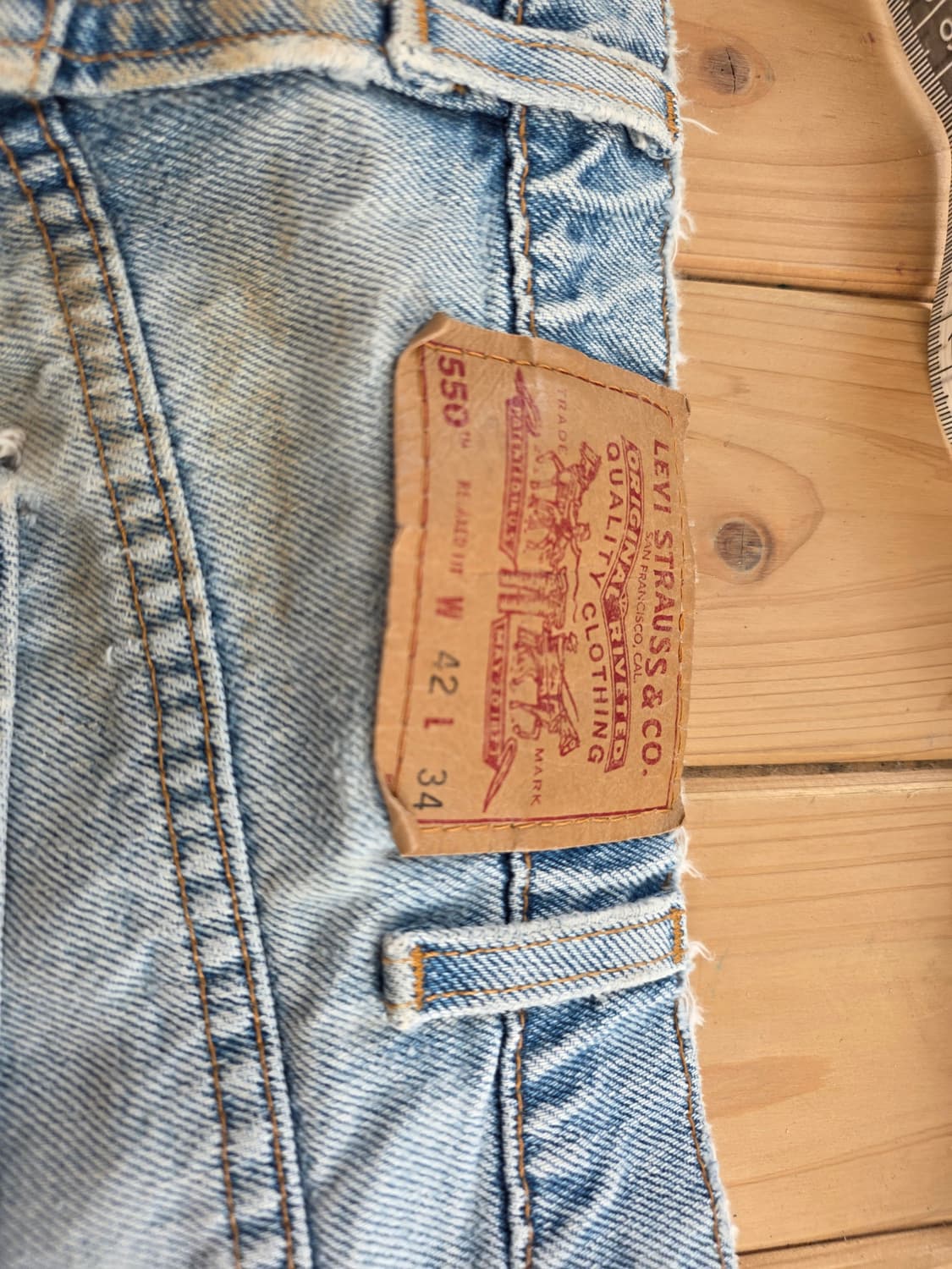 리바이스 90s 550 청바지 usa 501 80s 리 데님 상품이미지6