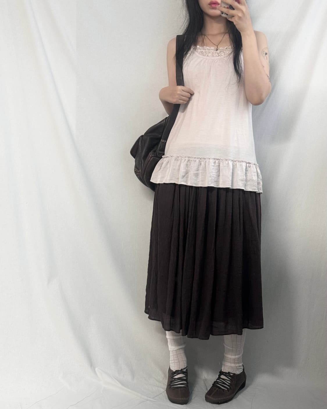 레이어드 레이스 슬리브리스 2pcs SET 상품이미지2
