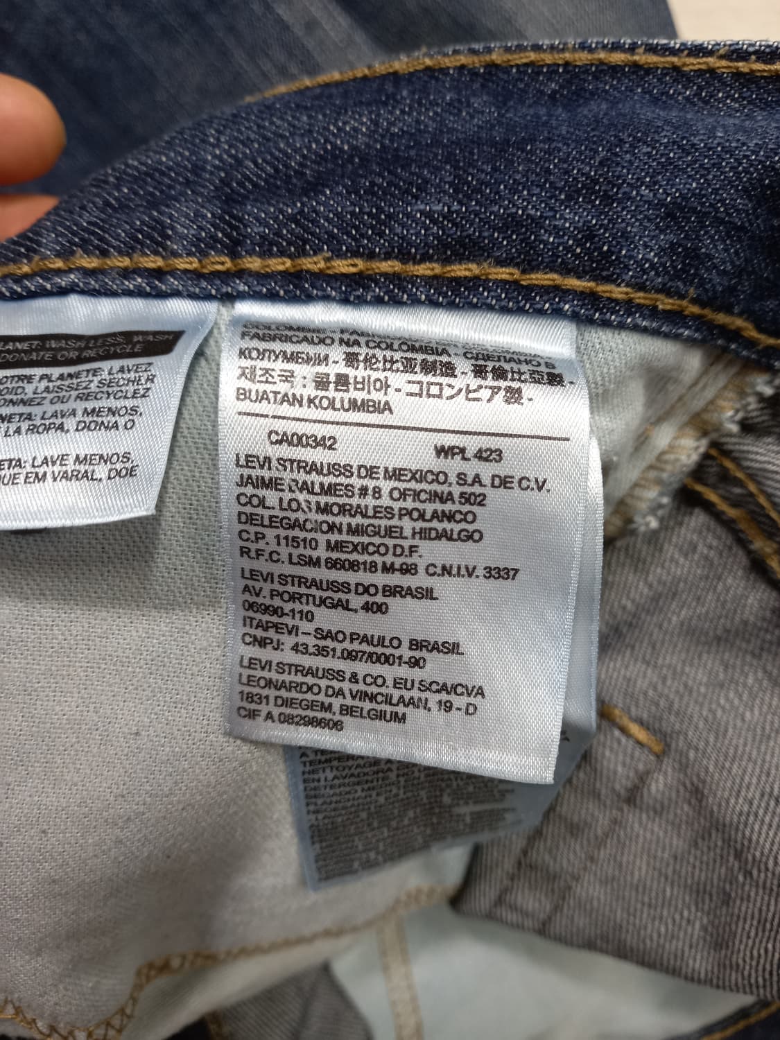 32 리바이스504 콜롬비아 워싱 일자 진청 32-336 상품이미지8