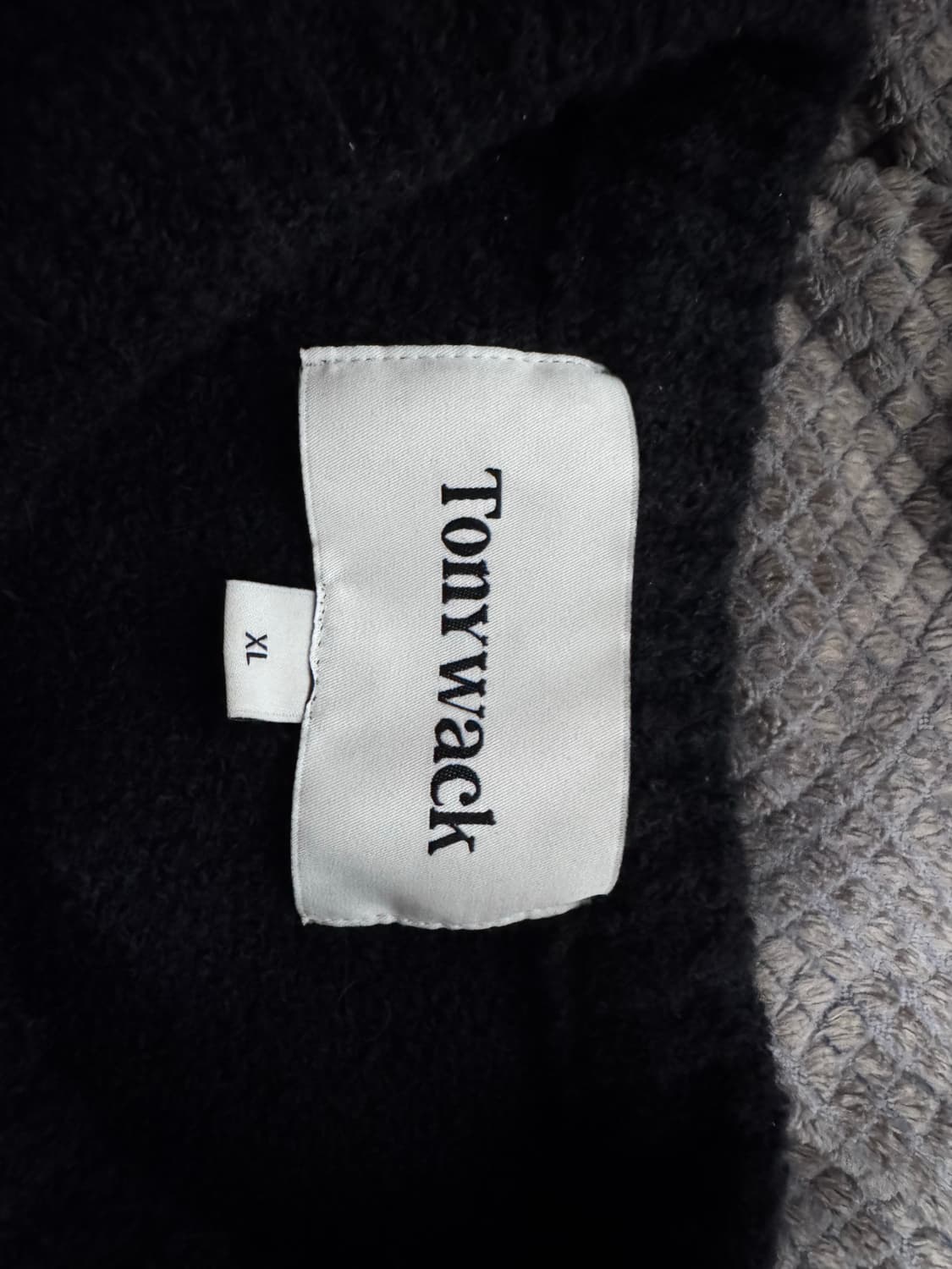 토니웩 알파카 가디건 블랙 XL 상품이미지3