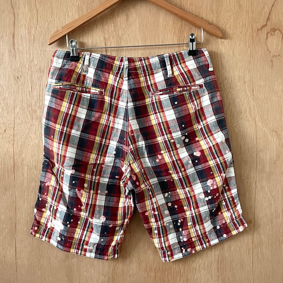 꼼데가르송 옴므 블리치 체크 쇼츠 상품이미지6