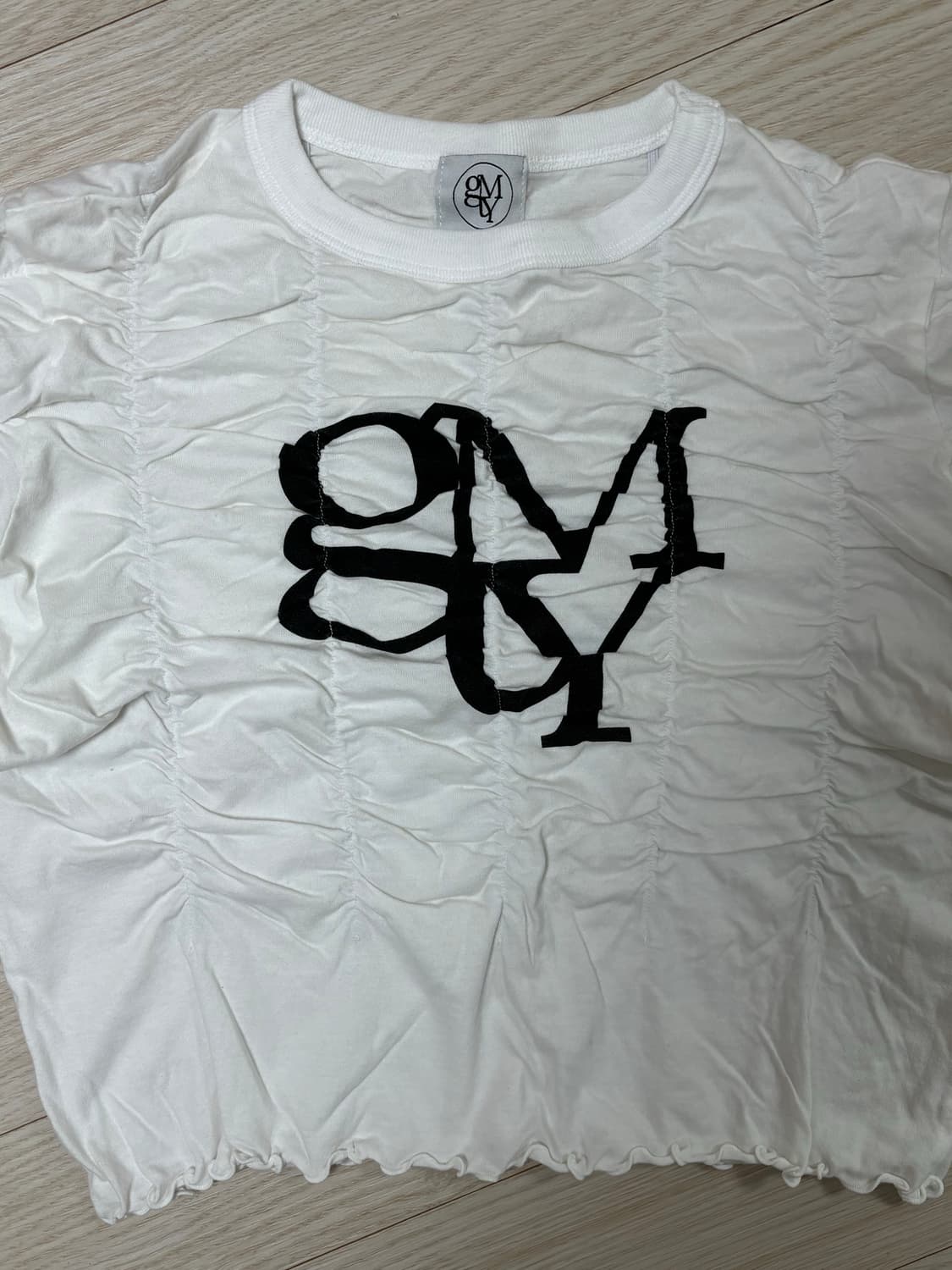 김미더영 G SHIRRING T-SHIRTS 20SS/ WHITE 상품이미지5