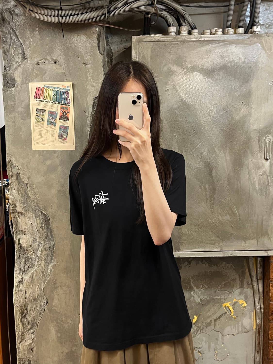 스투시 백로고 반팔티 블랙 XS #csz394 상품이미지2