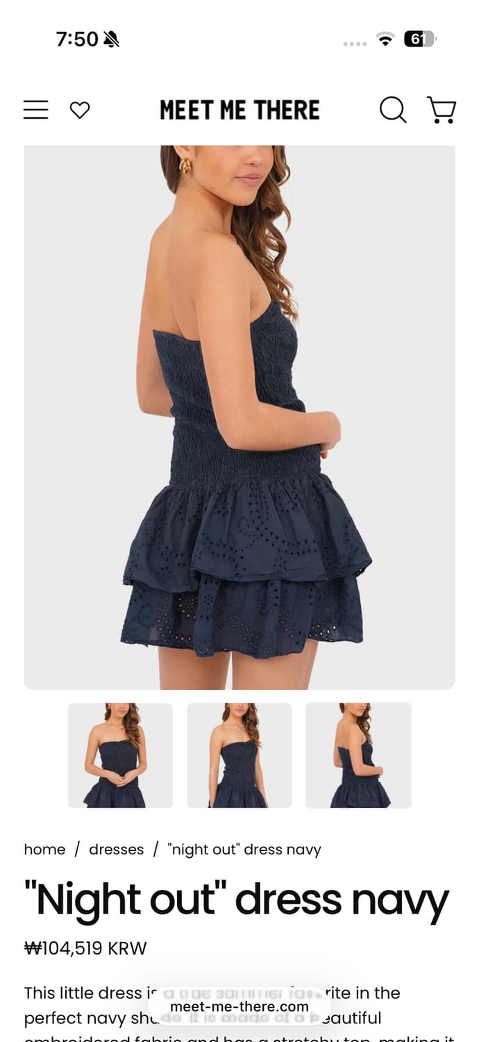 Meet me there night out navy dress 상품이미지2