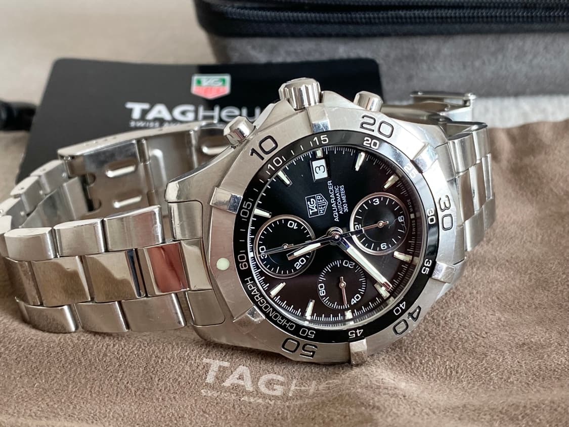 태그호이어 아쿠아레이서 크로노 CAF2110 오토메틱 41mm 블랙 상품이미지5