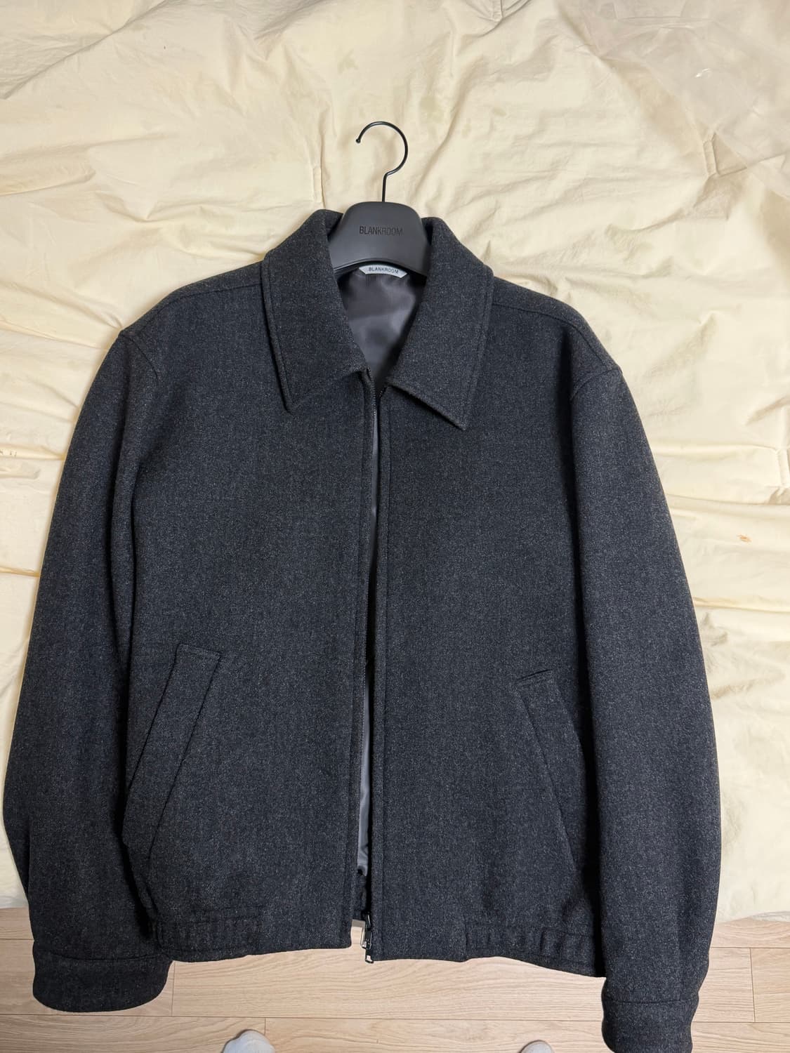 블랭크룸 울 블루종자켓 차콜 1사이즈 상품이미지3