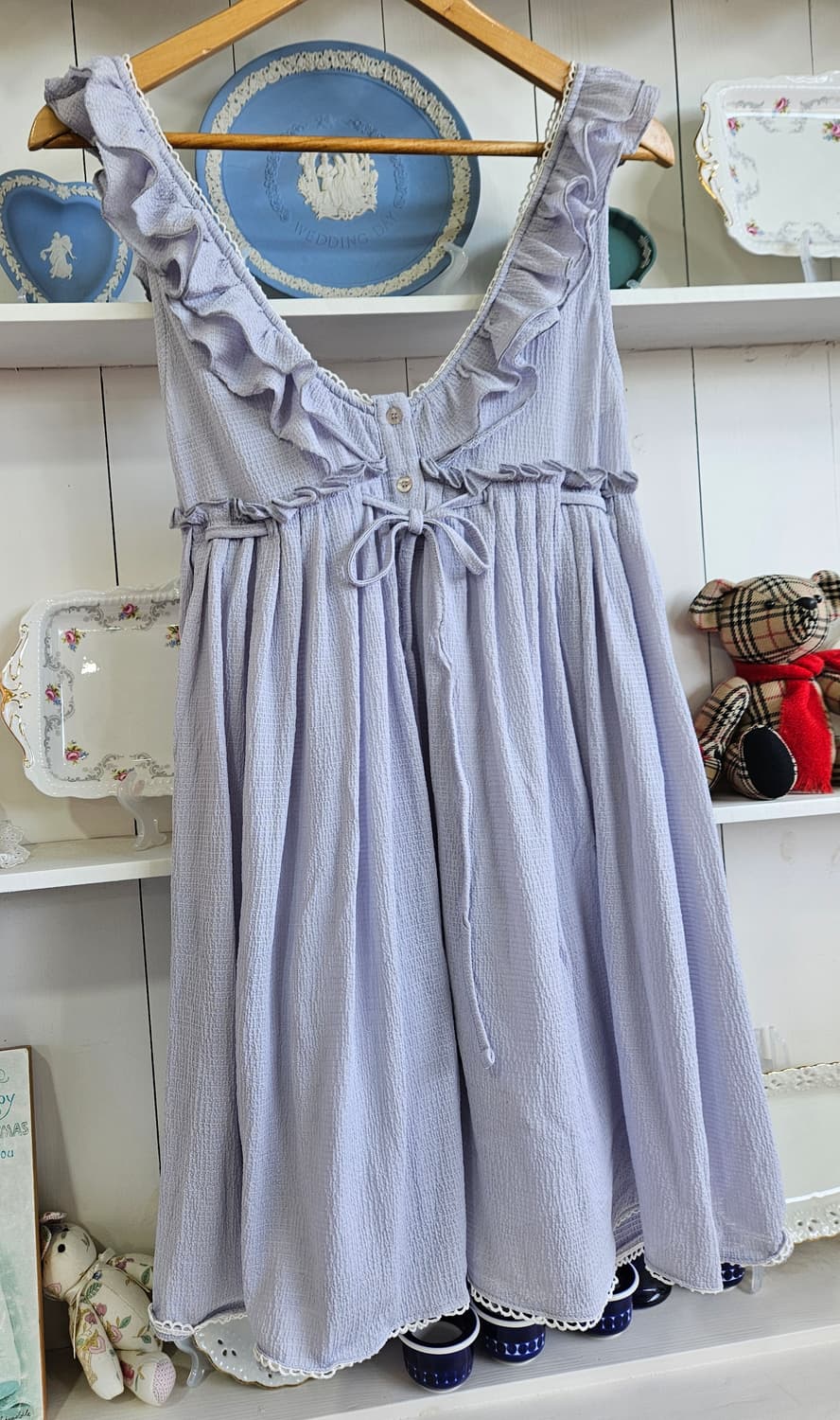 프릴 슬리브리스 원피스 상품이미지2