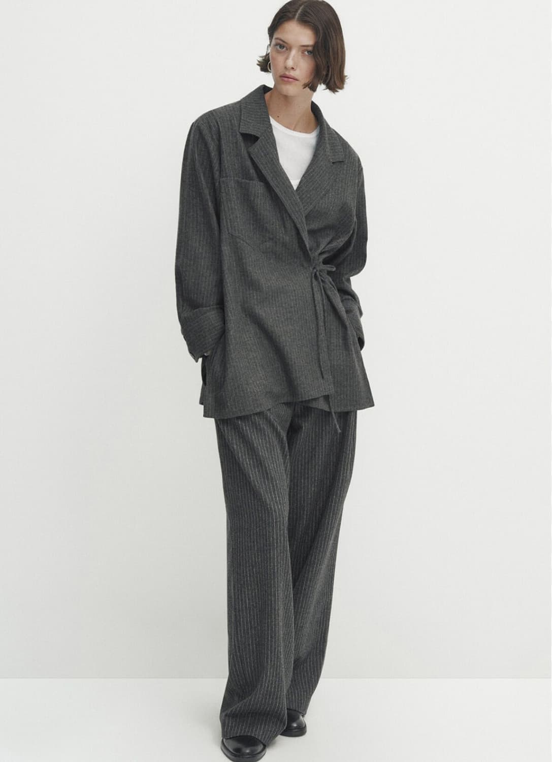 여성 스트라이프 랩 자켓  상품이미지2