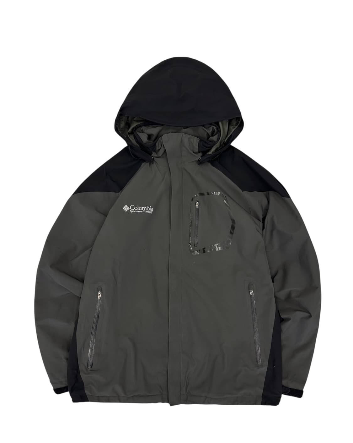 컬럼비아 콜롬비아 고어텍스 바람막이 그레이 블랙&카키그레이 (XL) 상품이미지1