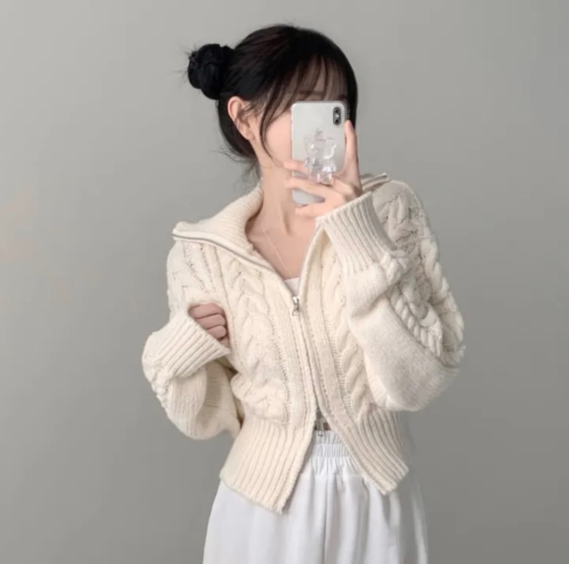 에이블리 꽈배기 투웨이 니트 가디건 상품이미지1