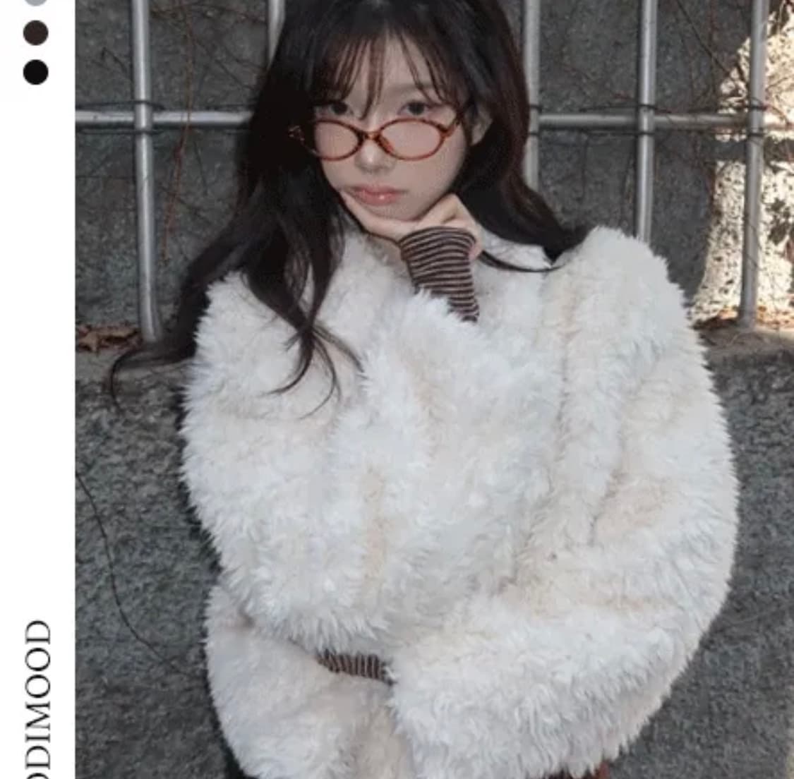 [모디무드] 로베 퍼 카라 숏 자켓 새거 상품이미지1