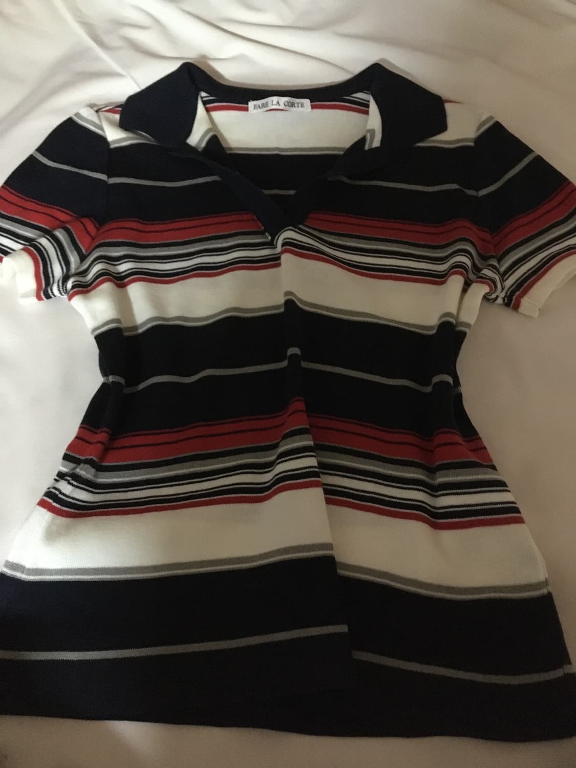 스트라이프 카라 반팔티 상품이미지1