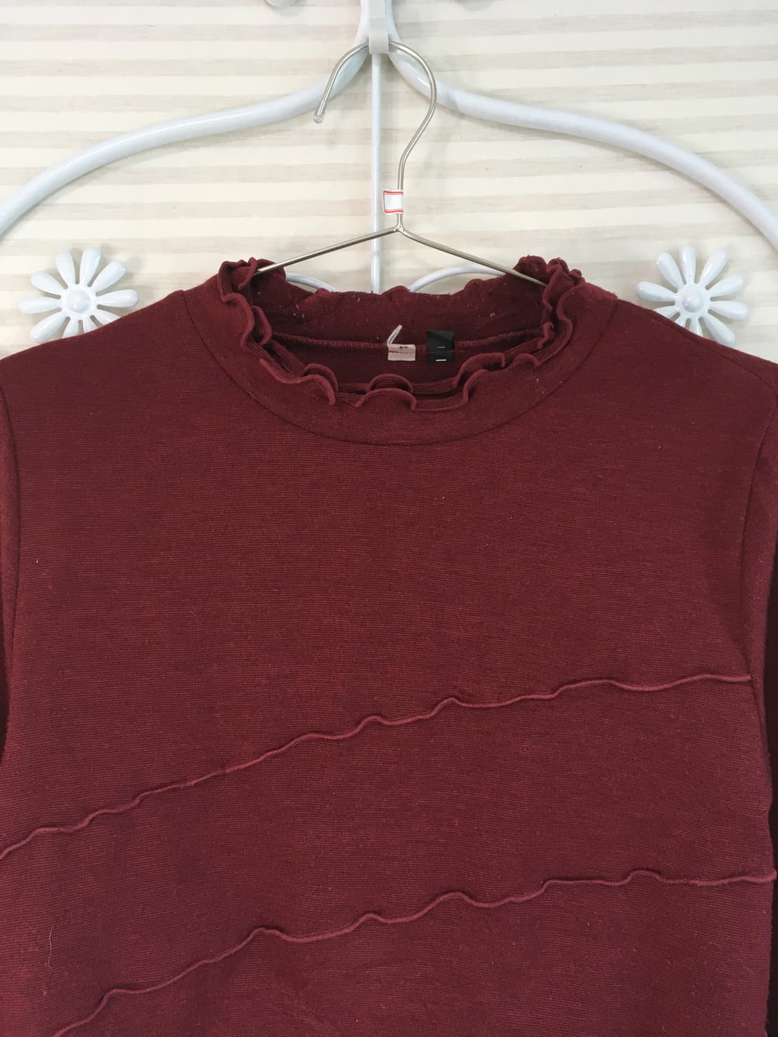 빈티지 레드 플라워 넥 긴팔 니트 y2k 스트릿 갸루 펑키 일본빈티지69 상품이미지3