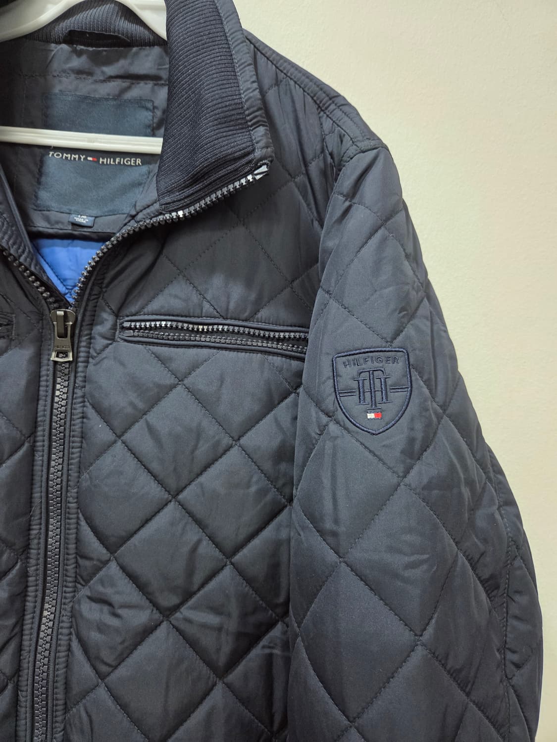 타미힐피거 네이비 퀼팅 쟈켓 점퍼 봄버 L 라지 상품이미지3