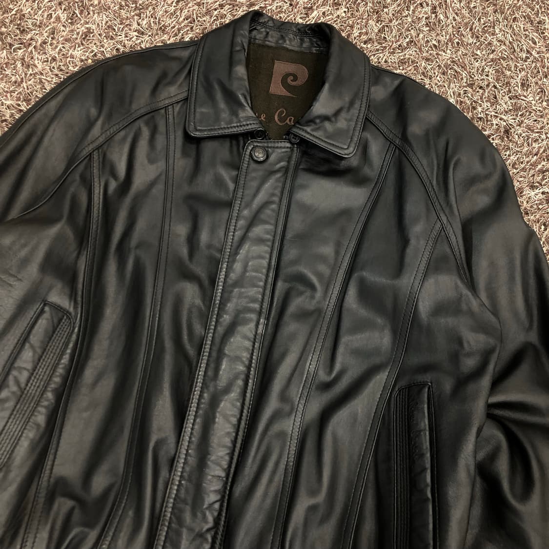 피에르가르뎅 양가죽 봄버 레더 가죽 자켓  상품이미지2