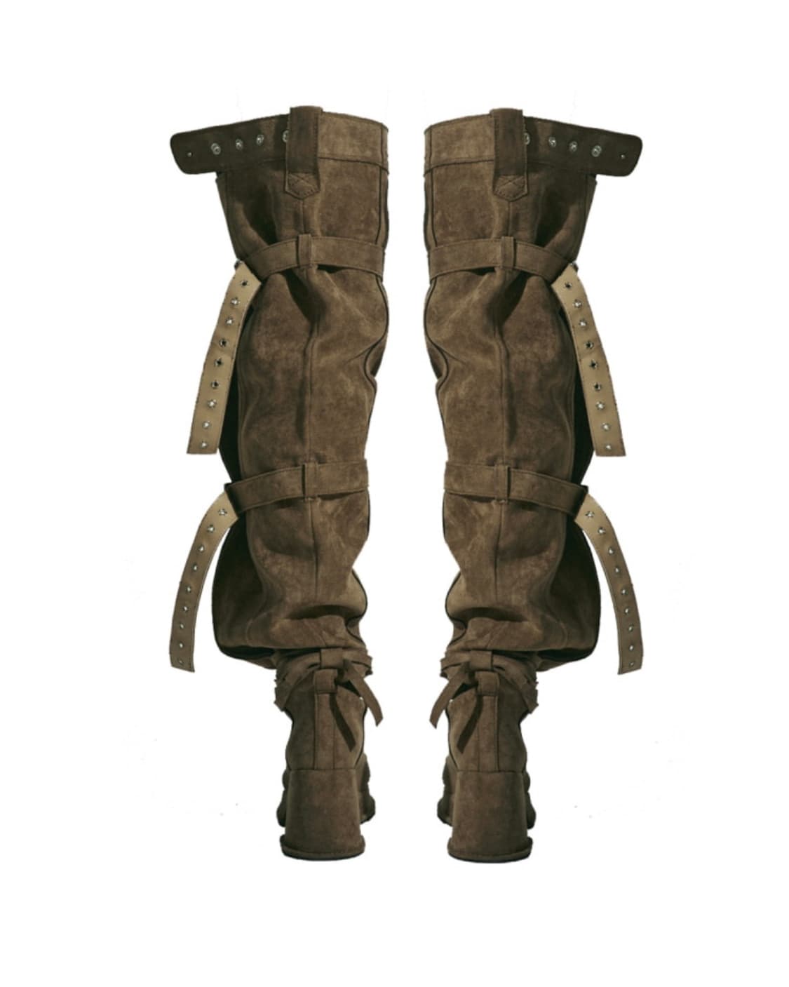 게이트리스 싸이하이 버클 스웨이드 롱부츠 카멜 M(235 240 245) 상품이미지5