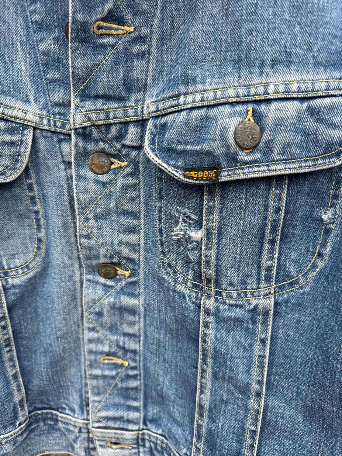 70s lee 빈티지 101-j 웨스턴 워크 데님 트러커 자켓 상품이미지5