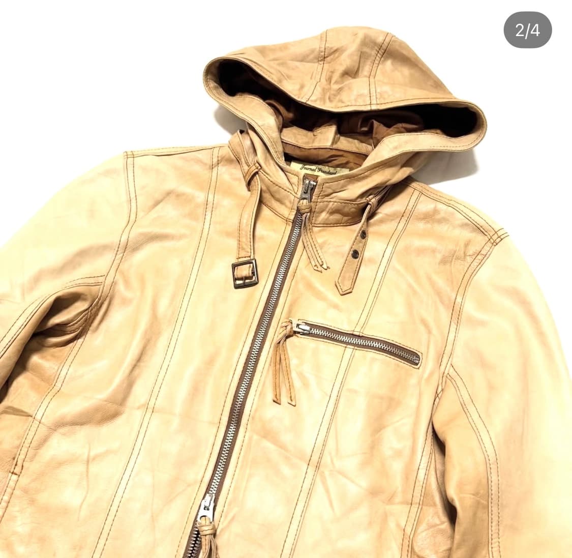 저널 스탠다드 - 후디드 레더 자켓 상품이미지2