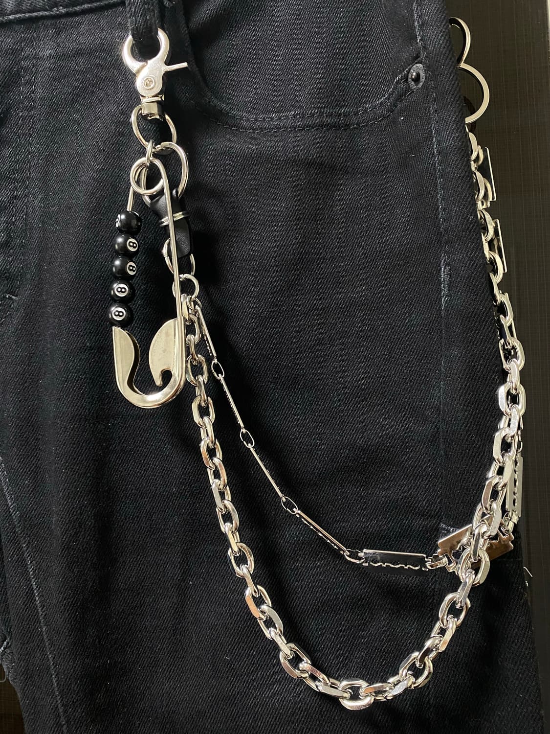 레이저 블레이드 더블 팬츠 체인 상품이미지3