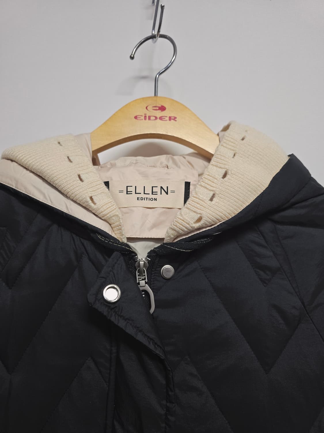 엘렌  퀼팅 다운롱패딩 블랙 상품이미지2