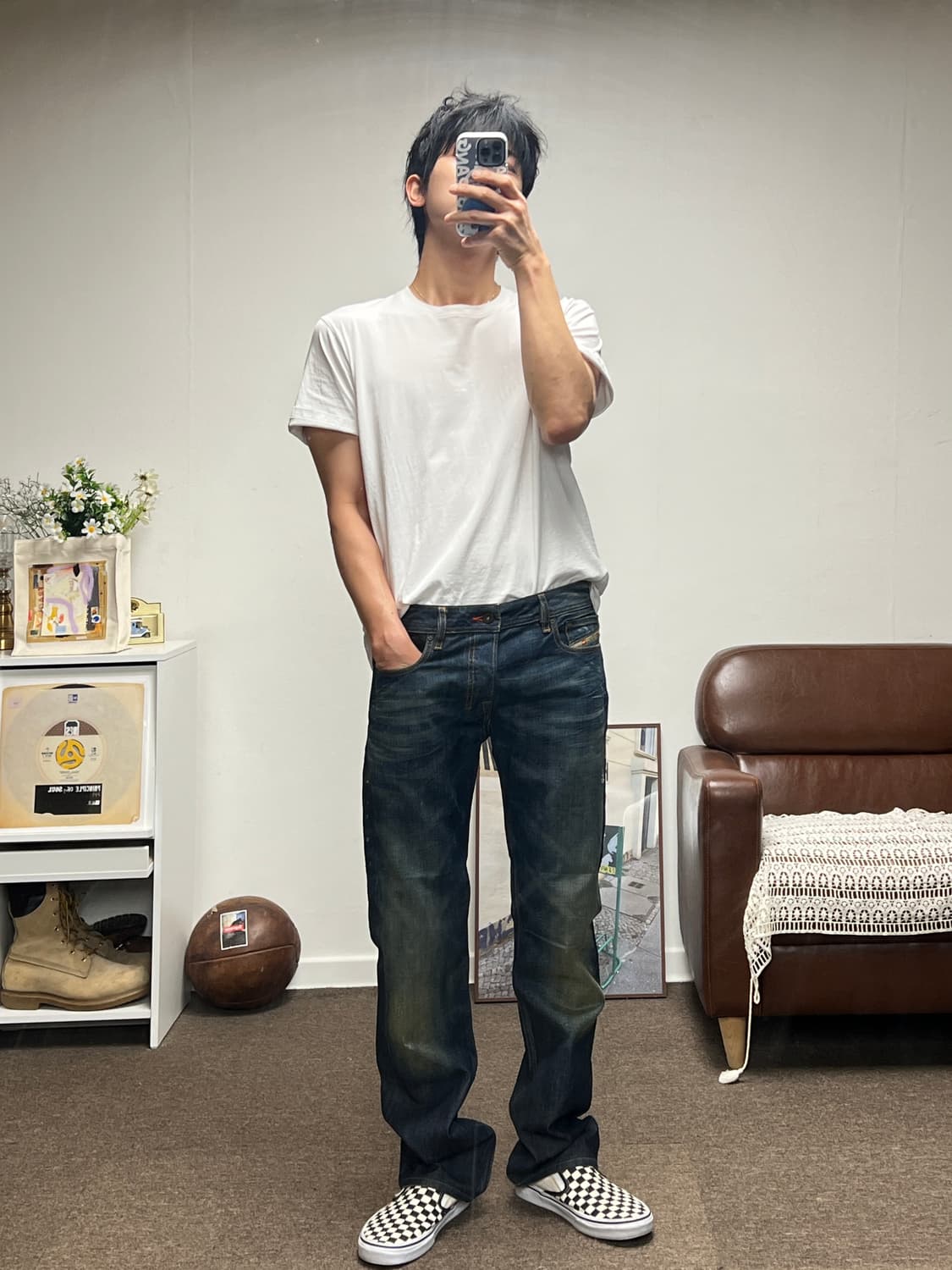 디젤 자티니 Zatiny 오일워싱 부츠컷 플레어진 데님 31  상품이미지3