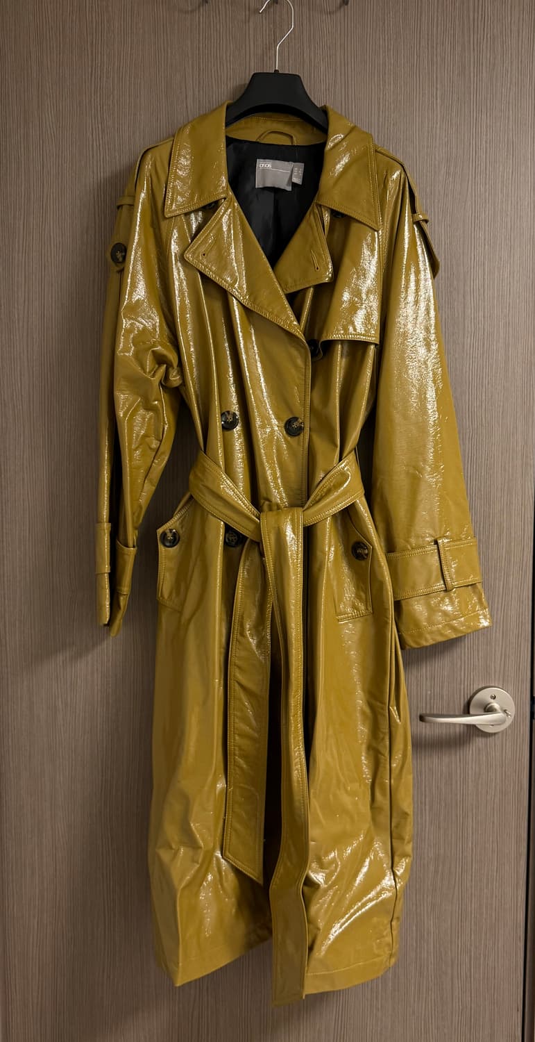 ASOS /영국브랜드/패턴트 에나멜 트렌치코트 상품이미지1