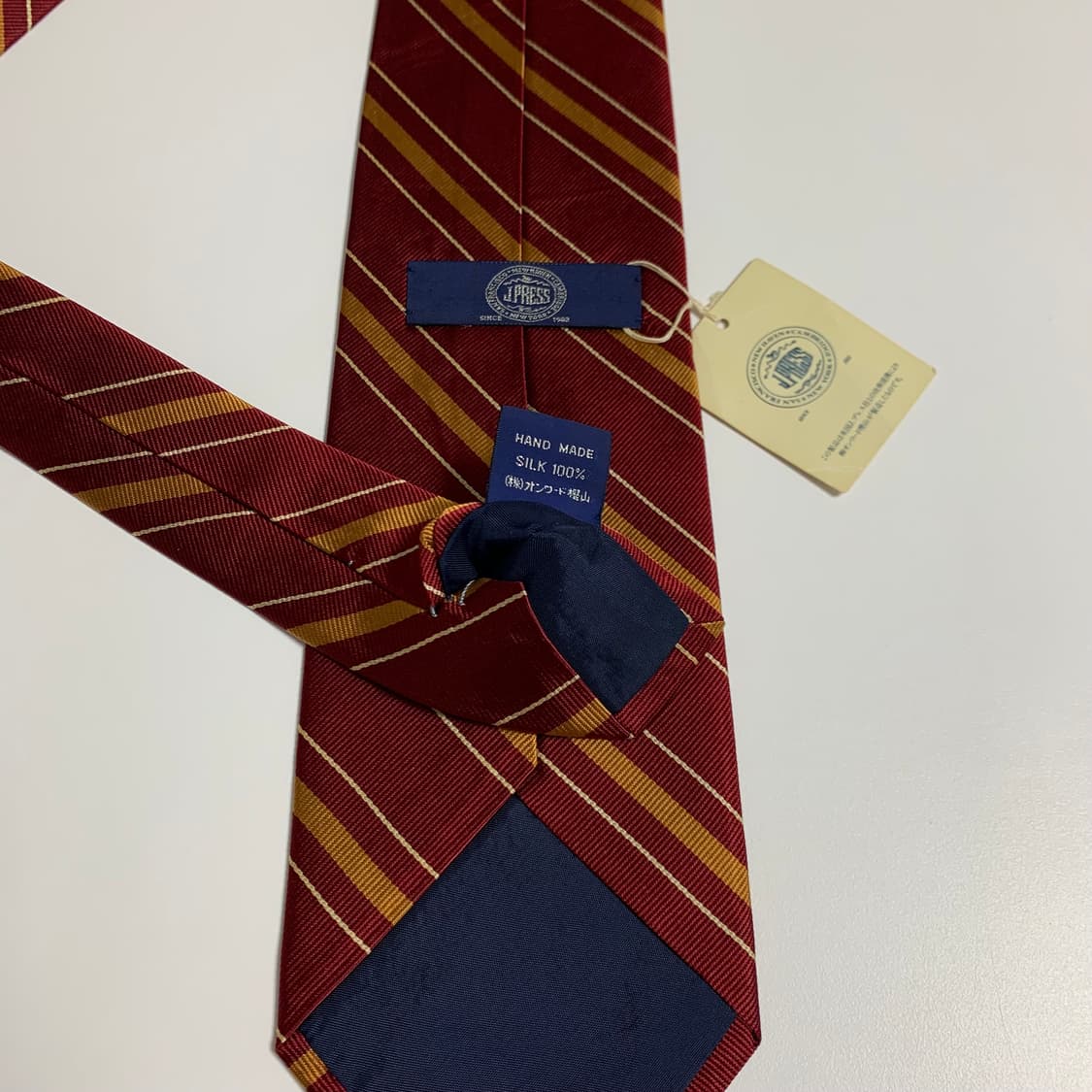 제이프레스 스트라이프 100실크 정장 클래식넥타이 택달린 미사용품 상품이미지7